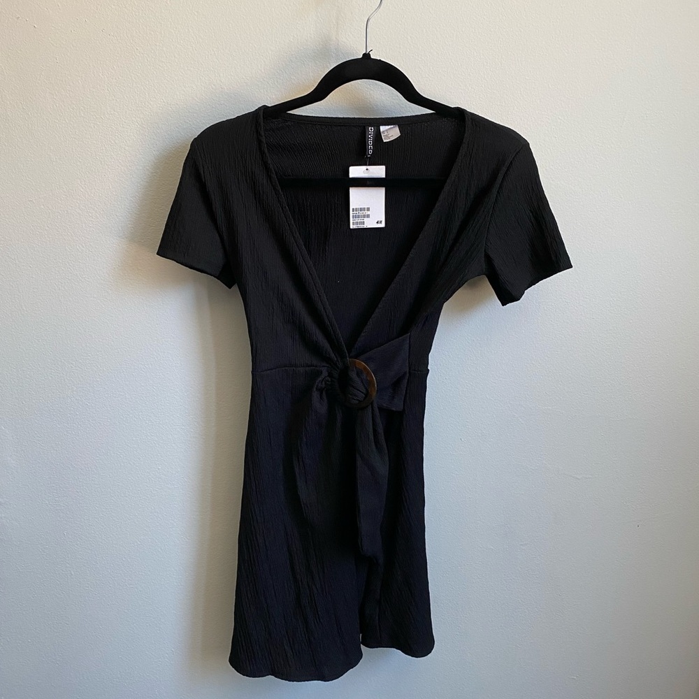 H&M faux wrap mini dress
